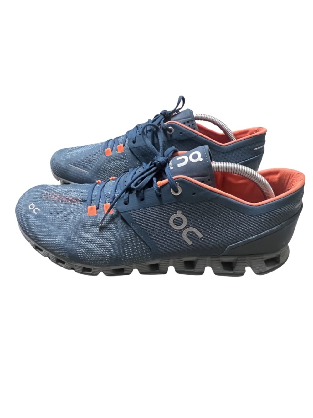 On Cloud Running Shoes Men's Size 11 Blue Orange Swiss Athletic Sneakers CLEAN - Picture 7 of 11